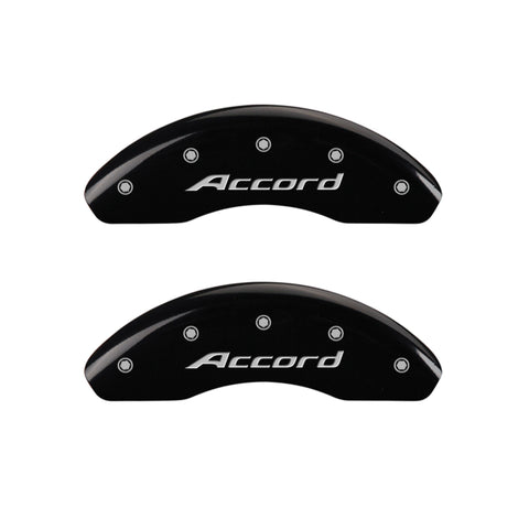MGP 4 Caliper Covers Engraved Front Accord Engraved Rear Accord Black finish silver ch - 20107SACCBK