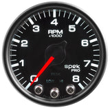 Autometer Spek-Pro Gauge Boost 2 1/16in 100psi Stepper Motor W/Peak & Warn Blk/Blk - P30532
