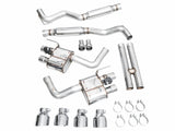 AWE 2024 Ford Mustang Dark Horse S650 RWD SwitchPath Cat-Back Exhaust w/ Quad Chrome Silver Tips - 3025-42375