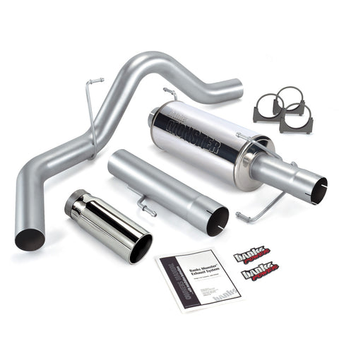 Banks Power 04-07 Dodge 5.9L 325Hp CCLB Monster Exhaust System - SS Single Exhaust w/ Chrome Tip - 48701
