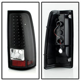 xTune Chevy Silverado 1500/2500/3500 99-02 LED Tail Lights Black ALT-ON-CS99-LED-BK - 5008817