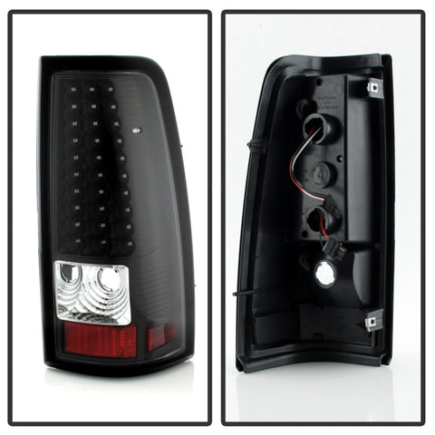 xTune Chevy Silverado 1500/2500/3500 99-02 LED Tail Lights Black ALT-ON-CS99-LED-BK - 5008817