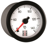 Autometer Stack 52mm 40-140 Deg C 1/8in NPTF Male Pro Stepper Motor Oil Temp Gauge - White - ST3359