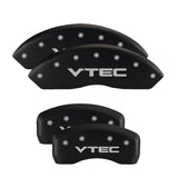 MGP 4 Caliper Covers Engraved Front & Rear MGP Black finish silver ch - 20196SMGPBK
