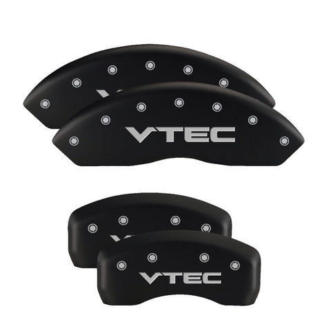 MGP 4 Caliper Covers Engraved Front & Rear MGP Black finish silver ch - 20196SMGPBK