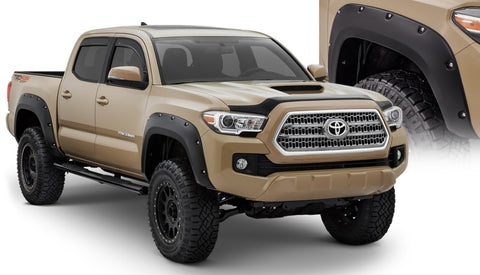 Bushwacker 16-18 Toyota Tacoma Pocket Style Flares 4pc 60.5/73.7in Bed - Black - 30922-02