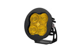 Diode Dynamics SS3 LED Pod Sport - Yellow SAE Fog Round (Single) - DD6142S