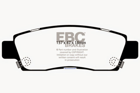 EBC 07+ Buick Enclave 3.6 Extra Duty Rear Brake Pads - ED91672