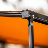ARB Aluminum Awning, Black Frame, 8.2FT x 8.2FT, Installed with LED Light Strip - 814412A