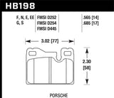 Hawk 77-88 Porsche 924 / 78-85 & 92-95 928 / 83-91 944 Blue 9012 Race Rear Brake Pads - HB198E.685