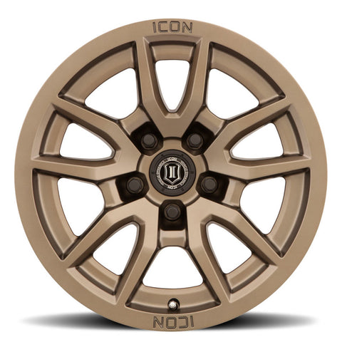 ICON Vector 5 17x8.5 5x5 -6mm Offset 4.5in BS 71.5mm Bore Bronze Wheel - 2617857345BR