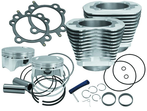 S&S Cycle 99-06 BT Models 100in Sidewinder Big Bore Kit - Silver - 910-0642