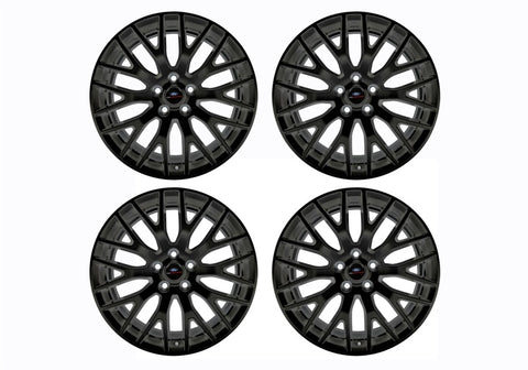 Ford Racing 15-16 Mustang GT 19X9 and 19X9.5 Wheel Set with TPMS Kit - Matte Black - M-1007K-M19XB