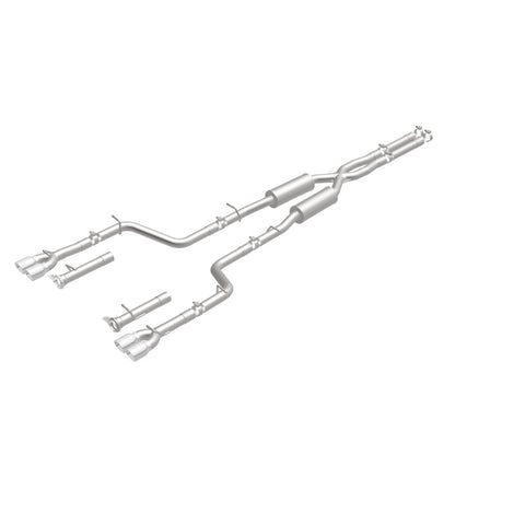 MagnaFlow Cat-Back, SS, 2.5in, Quad Split Rear 3.5in Tip 2015 Dodge Challenger R/T 5.7L - 19209