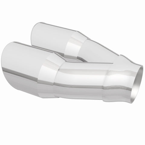MagnaFlow Double Wall 3in Dual Round Polished Tip 2.25in Inlet - 35226
