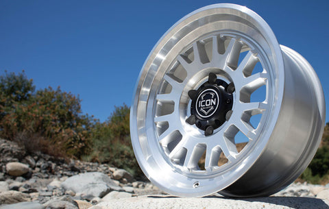 ICON Anza 17x8.5 5x150 25mm Offset 5.75in BS Silver Machined Wheel - 8217855557SM