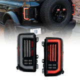 Form Lighting 2021-2025 Ford Bronco LED Tail Lights Red (Pair) - FL0085