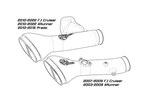 aFe Momentum GT Cold Air Intake System w/ Pro DRY S Filter Toyota FJ Cruiser 07-21 V6-4.0L - 50-70095D