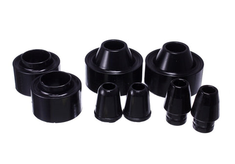 Energy Suspension 07-17 Jeep Wrangler (JK) Black Front & Rear Coil Spring Spacer 1-3/4in Lift Set - 2.6113G