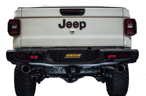 Gibson 20-22 Jeep Gladiator JT Rubicon 3.6L 3in/2.5in Cat-Back Dual Split Exhaust - Stainless - 617410