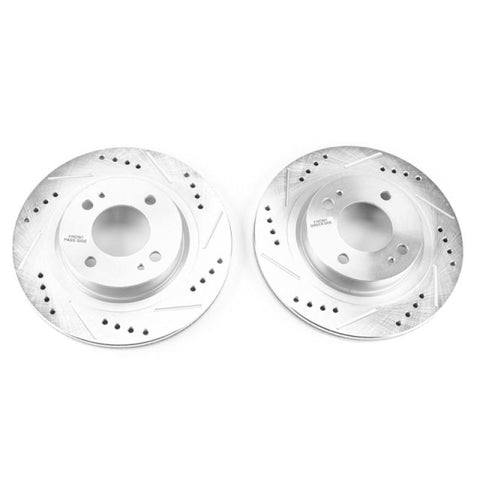 Power Stop 17-18 Mitsubishi Mirage Front Evolution Drilled & Slotted Rotors - Pair - JBR1762XPR