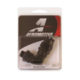 Aeromotive PTFE Hose End - AN-06 to AN-08 Hose - 90 Deg - Black Anodized - 15736