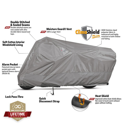 Dowco Adventure Touring WeatherAll Plus Motorcycle Cover - Gray - 51614-07