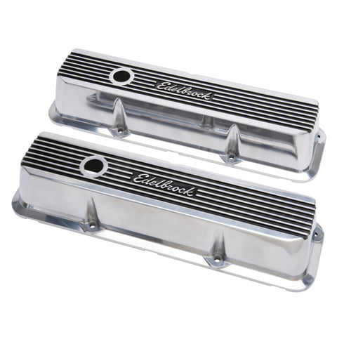 Edelbrock Valve Covers Elite II Ford FE 1958-76 Polished - 4277