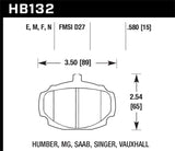 Hawk 62-81 MG MGB Black Race Front Brake Pads - HB132M.580