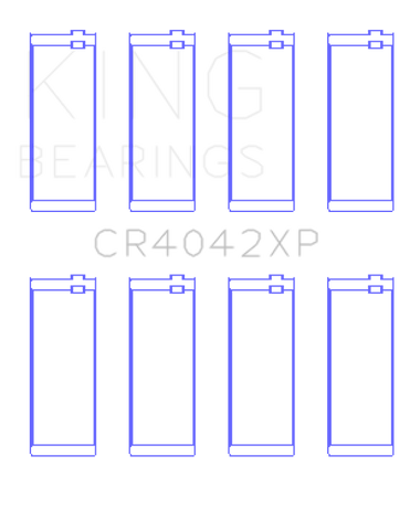 King Engine Bearings BMW M40/M42/M43/M44 1.6L/1.8L/1.9L (Size +0.50mm) Connecting Rod Bearing Set - CR4042XP0.5