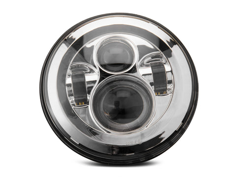 Raxiom 97-18 Jeep Wrangler TJ/JK Axial Series LED Daymaker Headlights- Chrome Housing (Clear Lens) - J108043