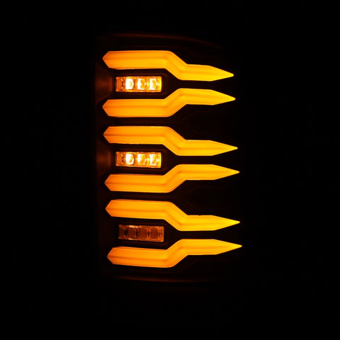 AlphaRex 07-13 GMC Sierra 1500/07-14 2500/3500HD (No Classic/Dually) Luxx-Series LED Tail Lights Blk - 630060