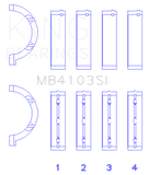 King Engine Bearings Chrysler 197 (Size .026) Crankshaft Main Bearings (Set of 4) - MB4103SI.026