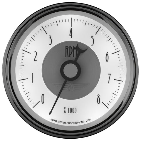 Autometer Prestige Pearl Series - Tachometer 3 3/8in 8K RPM In-Dash - 2098