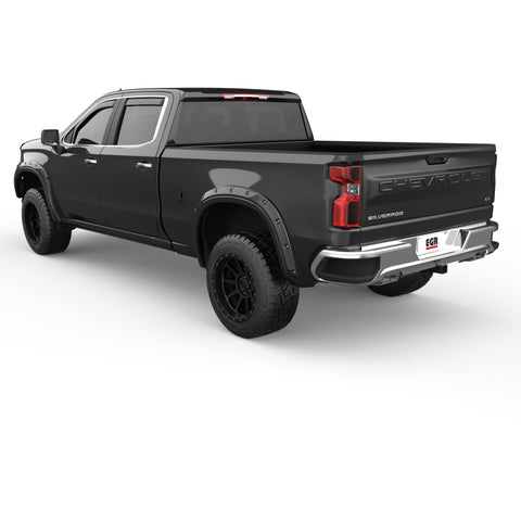 EGR 19-22 Chevrolet Silverado 1500 Traditional Bolt-On Look Fender Flares Black Set Of 4 - 791694-GBA
