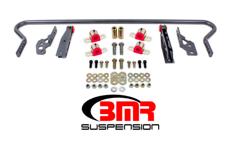 BMR 11-14 S197 Mustang Rear Hollow 25mm Adj. Sway Bar Kit w/ Bushings - Black Hammertone - SB042H
