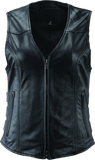 River Road Plains Leather Vest Black Womens - Small - 094412