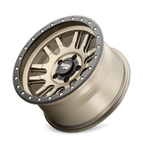 Dirty Life 9309 Canyon Pro 17x9/5x127 BP/-12mm Offset/71.5mm Hub Satin Gold Wheel - Beadlock - 9309-7973MGD12