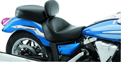 Mustang 09-17 Yamaha V-Star 950, 950 Tourer Std Touring 2PC Seat w/Driver Backrest - Black - 79571