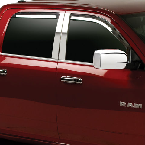 Putco 10-20 RAM 2500/3500 - Quad Cab (Set of 4) Element Chrome Window Visors - 480139