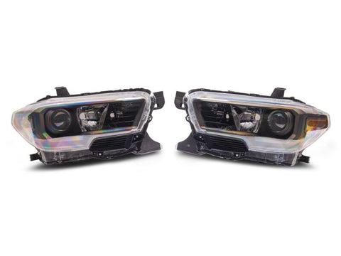 Raxiom 16-23 Toyota Tacoma Axial Series OE Replacement Headlights- Black Housing- Clear Lens - TT26262