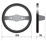 Sparco Steering Wheel 215 Suede Black - 015R215CSN