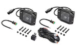 Hella Universal Black Magic 3.2in L.E.D. Cube Kit - Flood Beam (Flush Mount) - 358176831
