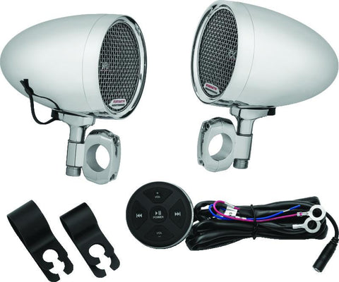 Kuryakyn Road Thunder Speaker Pods Bluetooth Audio Controller Chrome - 2712