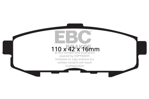 EBC 04-06 Mazda MPV 3.0 Ultimax2 Rear Brake Pads - UD1073