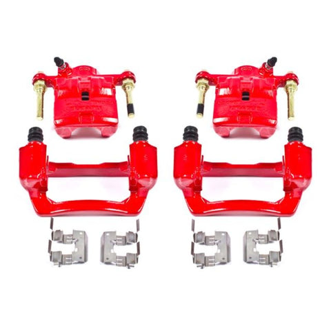 Power Stop 09-13 Subaru Forester Rear Red Calipers w/Brackets - Pair - S3424