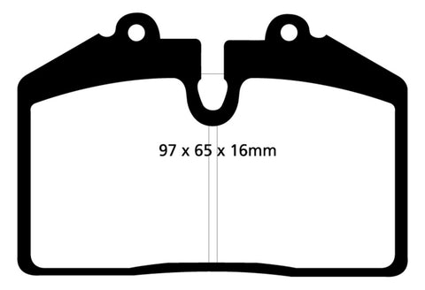 EBC 92-93 Porsche 911 (964) 3.6 Carrera RS America Yellowstuff Front Brake Pads - DP41013R