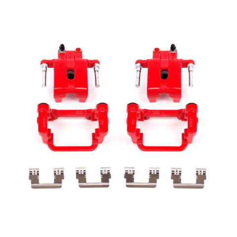 Power Stop 05-19 Chrysler 300 Rear Red Calipers w/Brackets - Pair - S4992