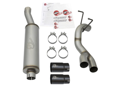 aFe Rebel Series 3-1/2in 409 SS Cat-Back Exhaust System w/Black Tip RAM 2500/3500 14-17 V8 6.4L - 49-42057-B