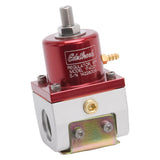 Edelbrock Fuel Pressure Regulator EFI 180 GPH 35-90 PSI -10In/Out -6 Return Red/Clear - 174021